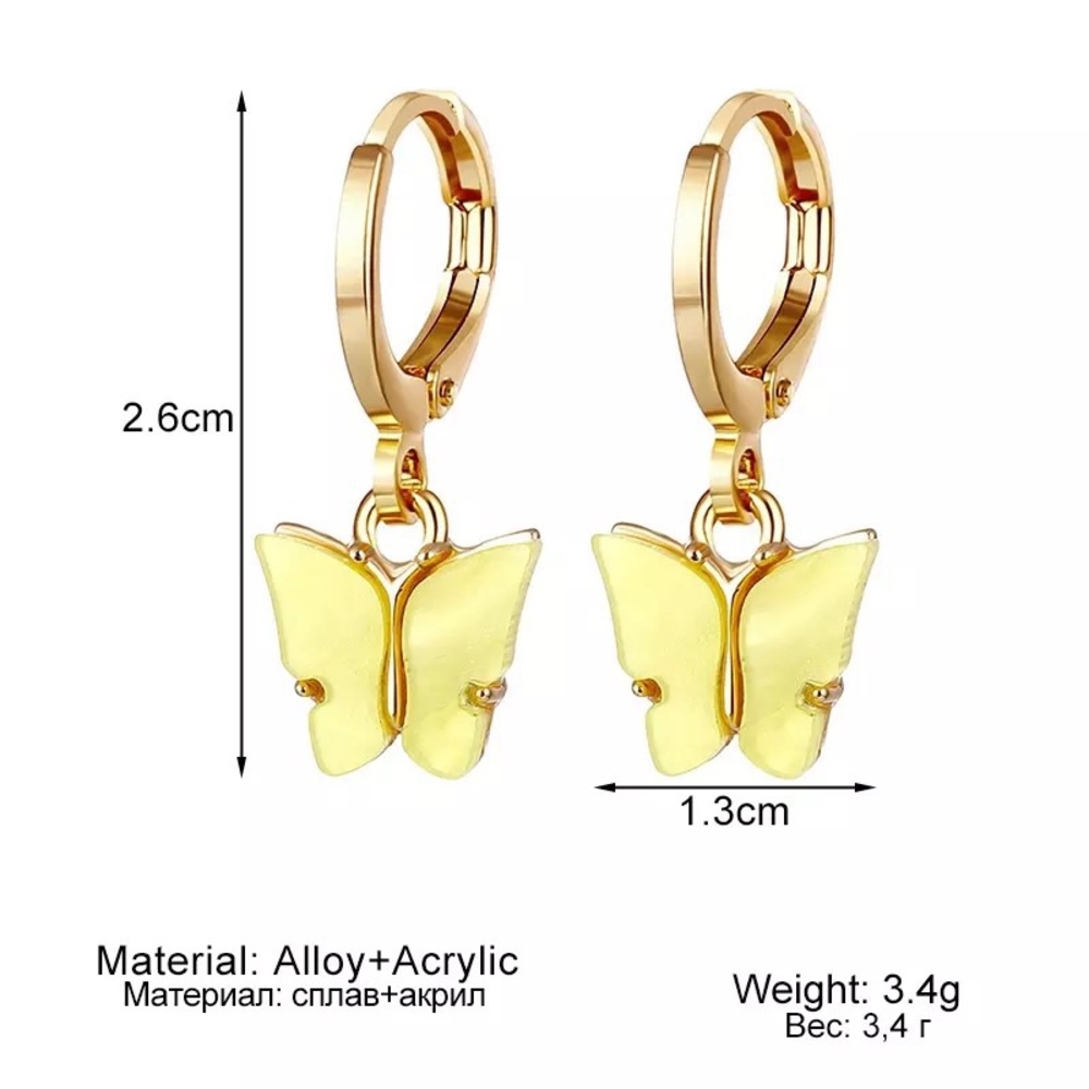 RESTOCKED! yellow butterfly earrings ✨💛🦋 - Picture 3 of 7